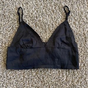 Zara black satin tank, size medium